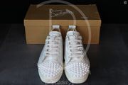 Christian Louboutin 'White Leather' Junior Spikes (44.5) 🪙