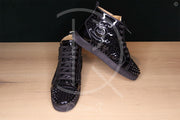 Christian Louboutin Louis Spikes Orlato Flat 'Black Patent Leather' (42) 🕺🏼