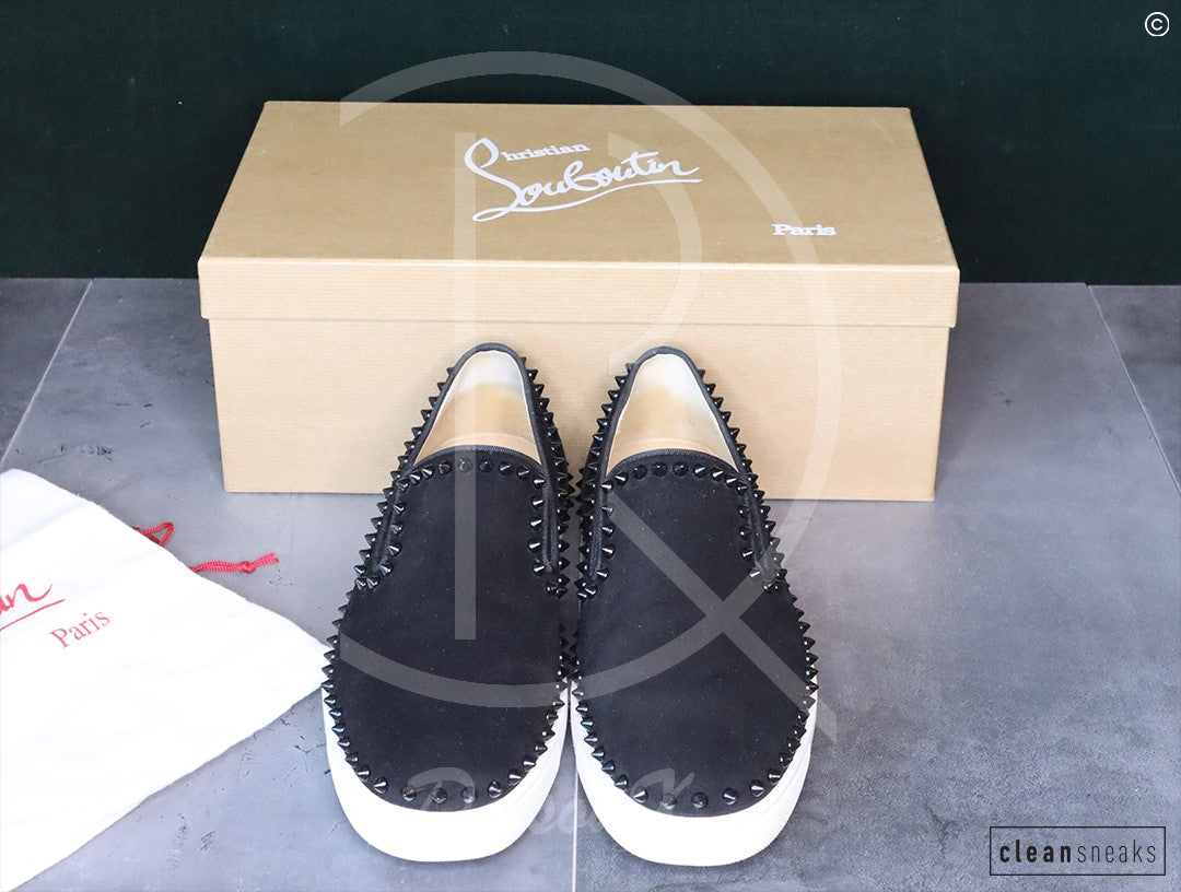 Christian Louboutin 'Black Suede' Pik Boat (43) 😁