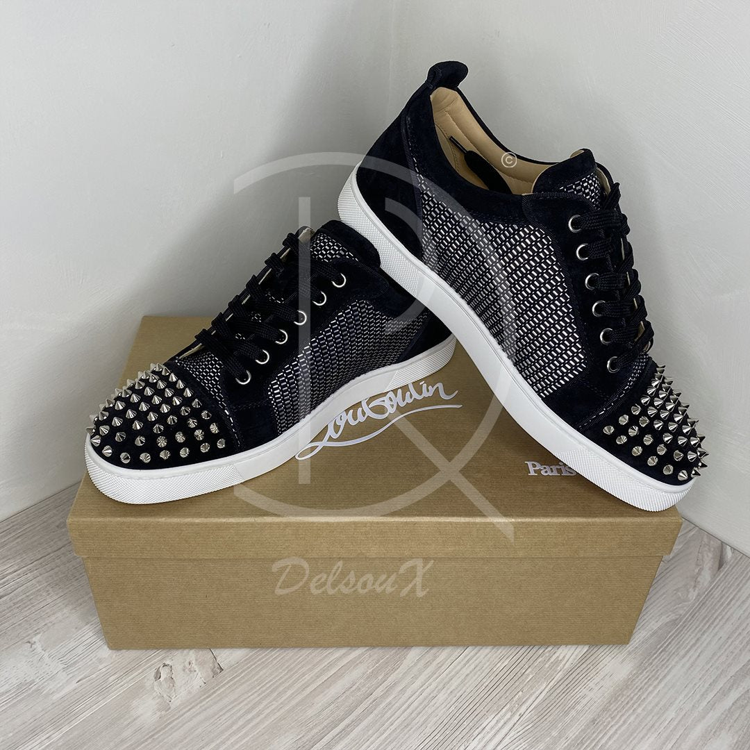 Christian Louboutin 'Black/Silver' Junior Spikes Orlato Flat (41.5) ♥️