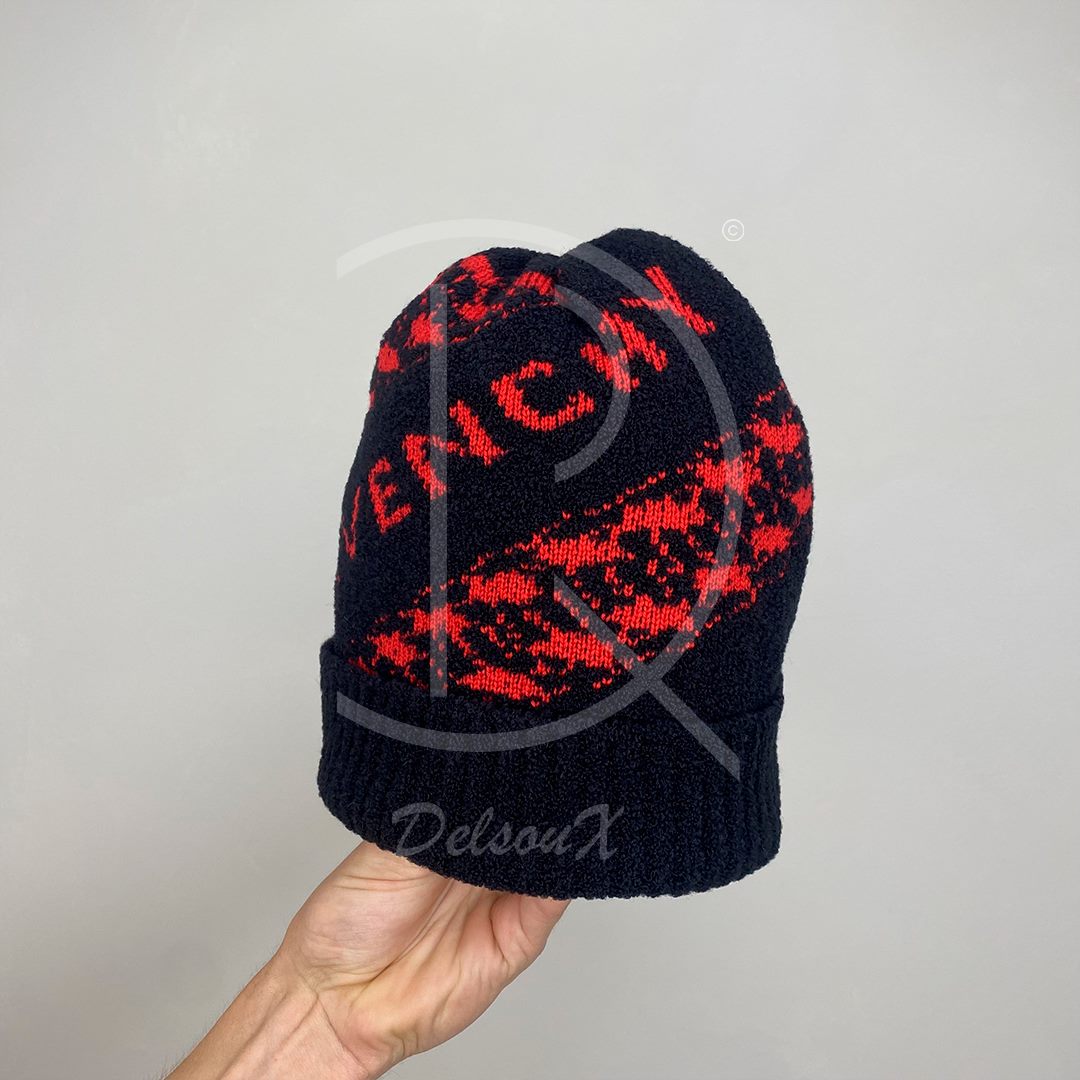 Givenchy 'Rød' Logo Uld Hue Unisex (One Size) 🤗