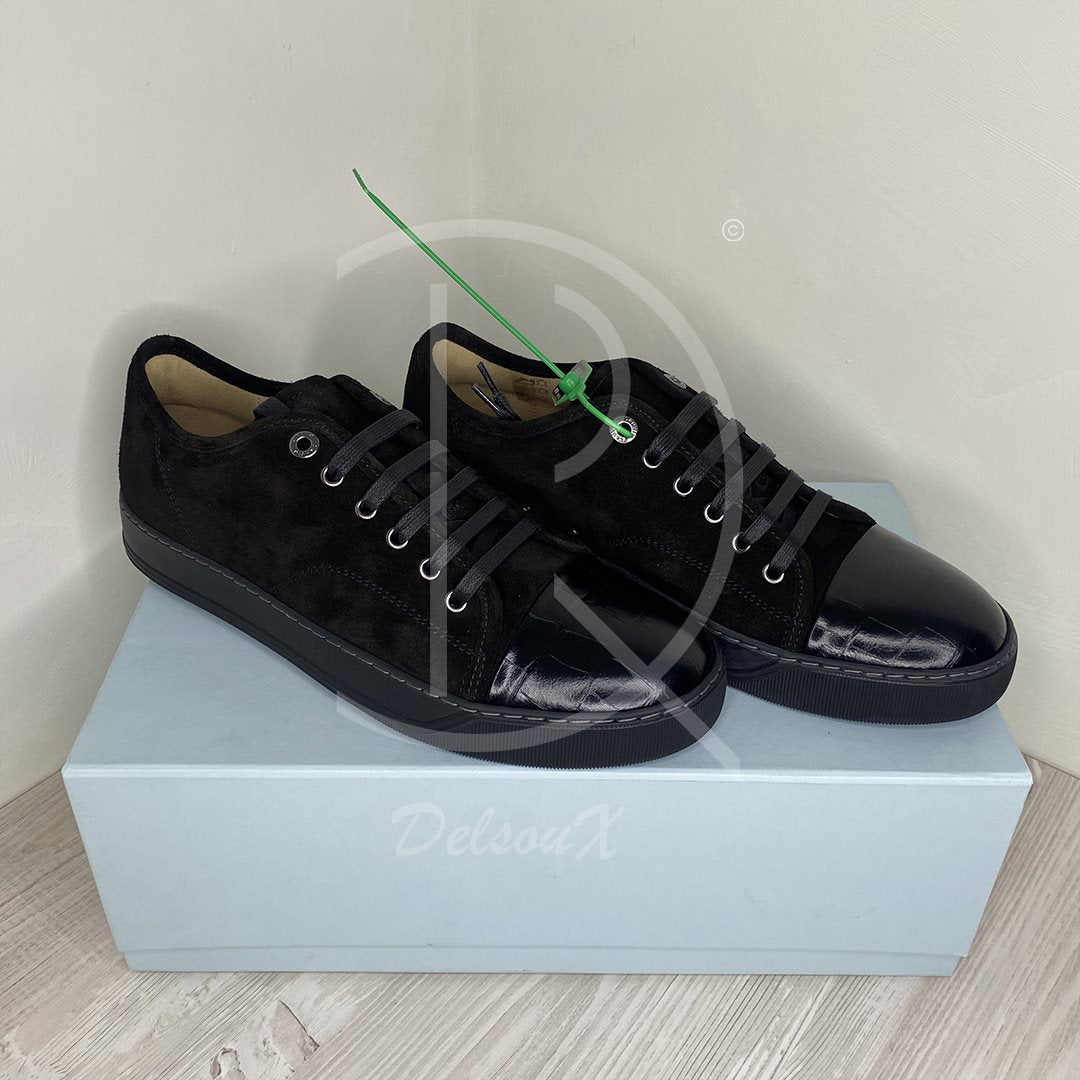 Lanvin 'All Black Suede' Croc Mat Toe (42) 🐊