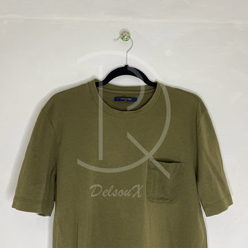Louis Vuitton 'Damier P' Army Green Herre T-Shirt (XL) 🫒