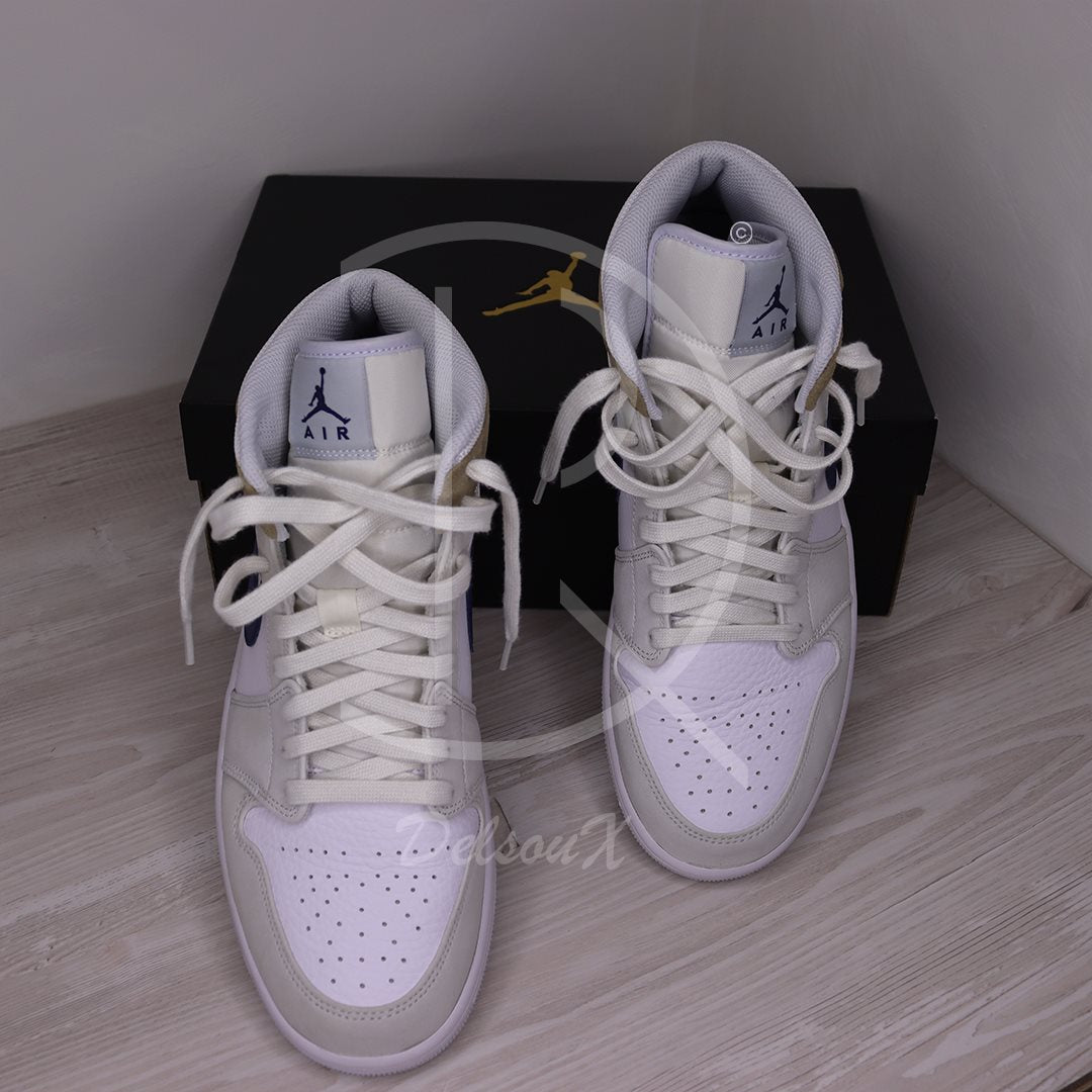 Nike Air Jordan 1 Mid 'Tan Suede Navy' (44) 🍮
