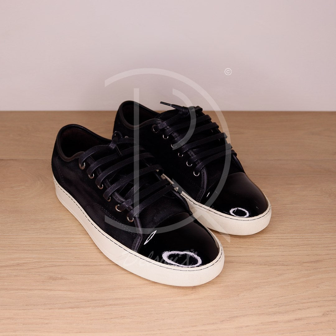 Lanvin 'Black Suede' Lak Toe (40) ♤