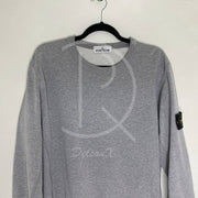 Stone Island Basic Grå Crew Neck Sweatshirt Herre (XL) 🌑