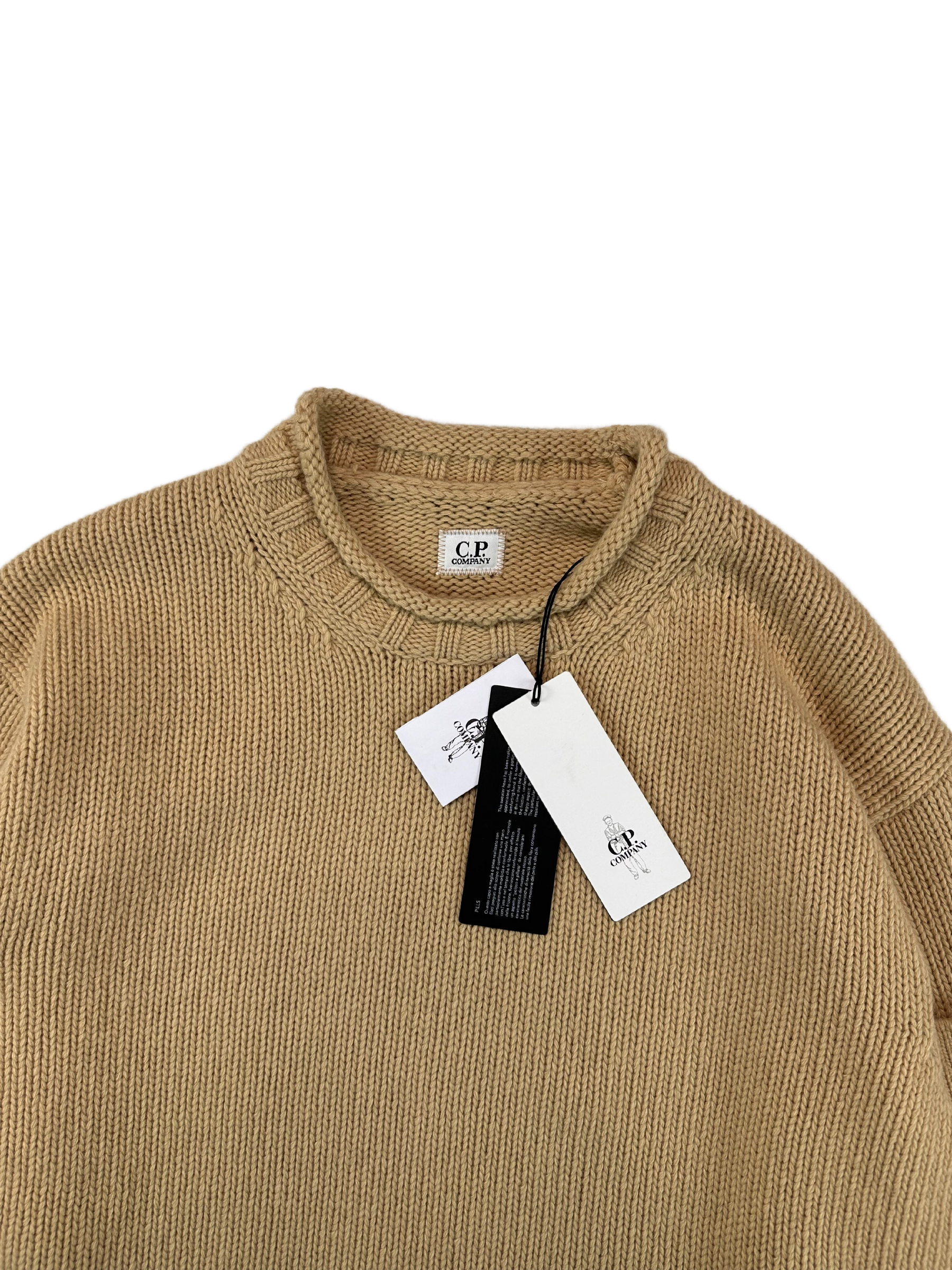 C.P. Company Sweater, Herre Lambswool 'Beige' (X-Large / 52)