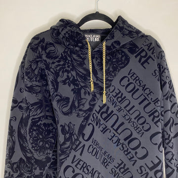 Versace Jeans Couture Hoodie, 'Two Side' Velour Herre Hættetrøje (M) 🕶