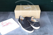 Christian Louboutin 'Black Suede' Pik Boat (41.5) ✌🏽