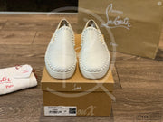 Christian Louboutin White Calf Leather Slip-Ons (43) 👟