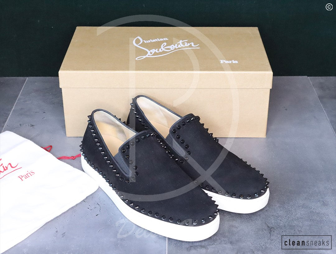 Christian Louboutin 'Black Suede' Pik Boat (43) 😁