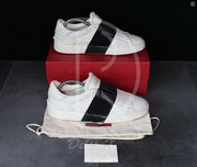 Valentino Sneakers, 'Black Stripe' Open Slip-ons (40) 🤴🏽