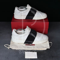 Valentino Sneakers, 'Black Stripe' Open Slip-ons (40) 🤴🏽
