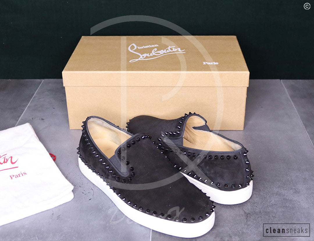 Christian Louboutin 'Black Suede' Pik Boat (43) 🤪