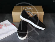 Christian Louboutin 'Black Suede' Pik Boat (42.5) 🏰