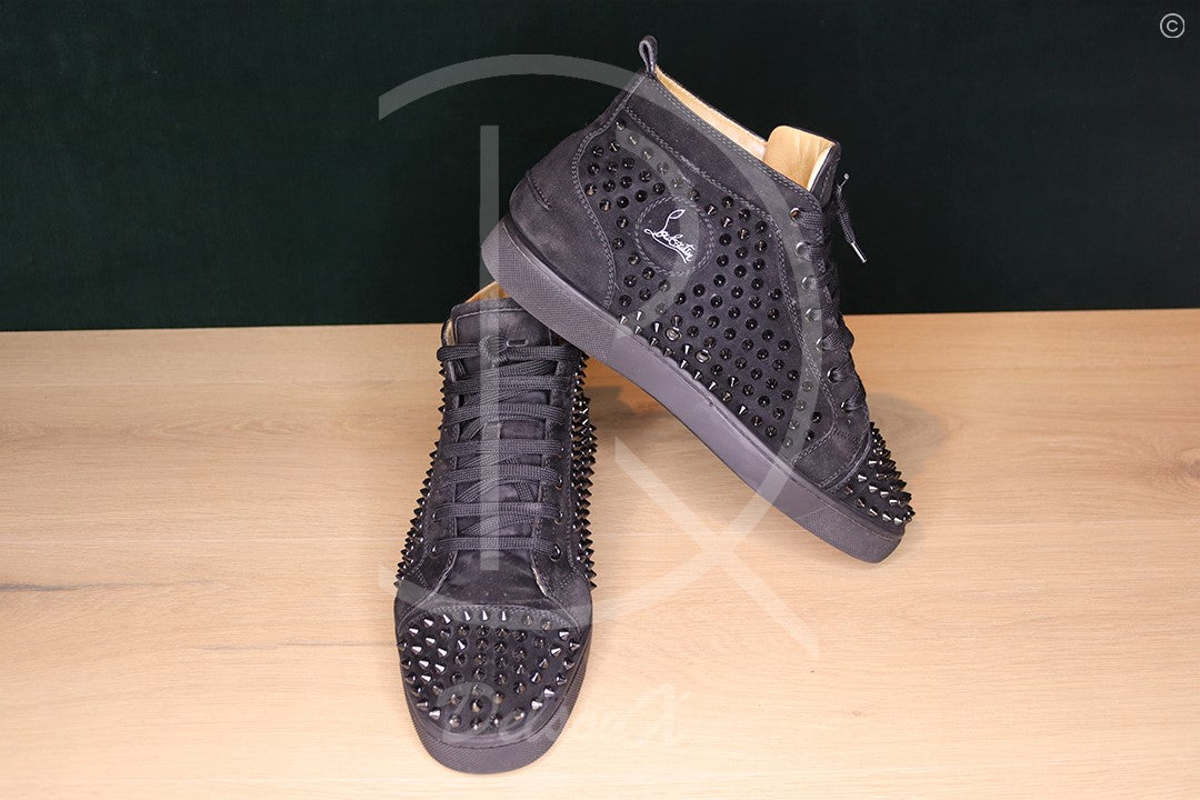 Christian Louboutin 'Black Suede' Louis Orlato Flat (43.5) 🥵