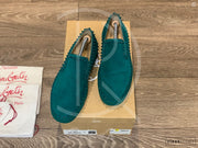 Christian Louboutin 'Green Suede' Pik Boat (42) 🩸
