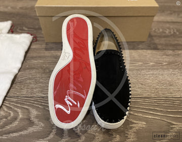 Christian Louboutin ’Black Suede' Pik Boat (40) 🩸