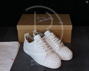 Christian Louboutin 'White Leather' Junior Spikes (42.5) 🕊