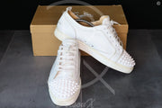Christian Louboutin 'White Leather' Junior Spikes (44.5) 🪙