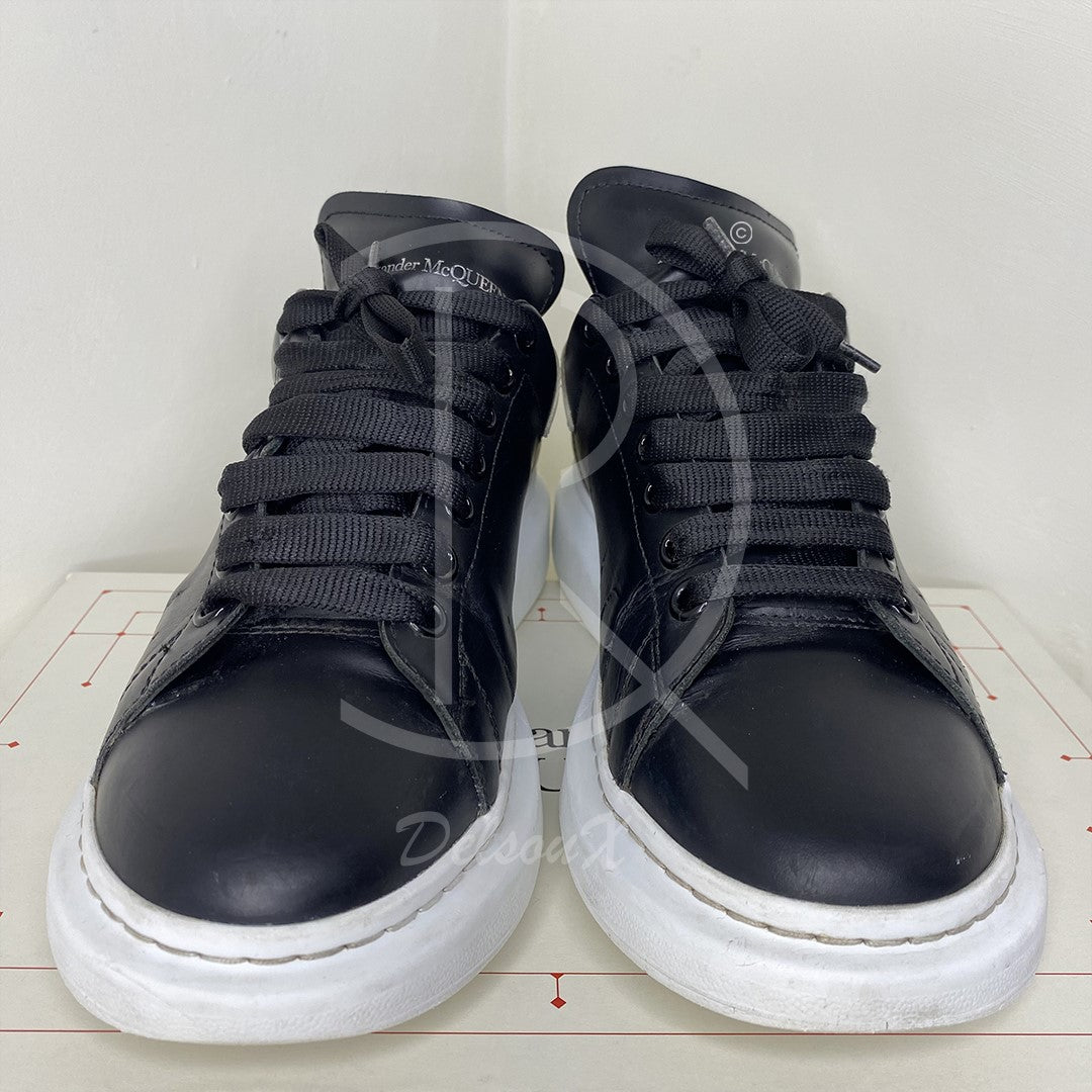 Alexander McQueen Herre 'Black Leather' Oversized (43) ♠️