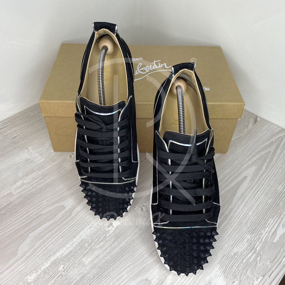 Christian Louboutin 'Black Mat' Junior Spikes Herre (44) 🧢
