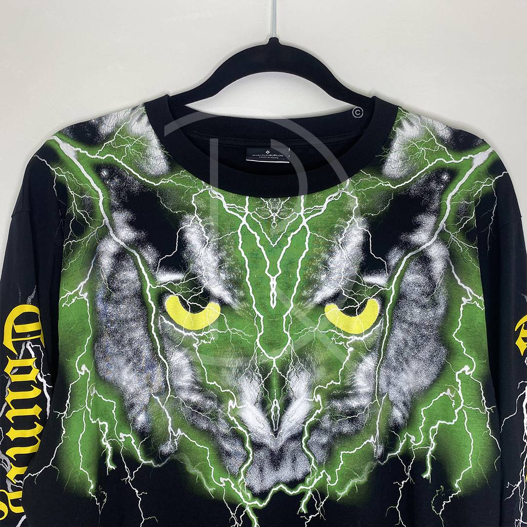 Marcelo Burlon Men's 'Owl Face' Long Sleeve T-shirt (M) 🦉
