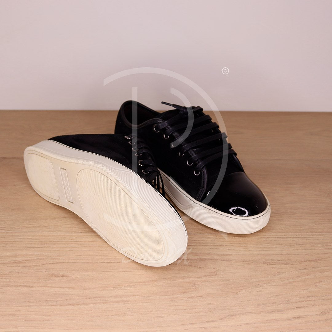 Lanvin 'Black Suede' Lak Toe (40) ♤