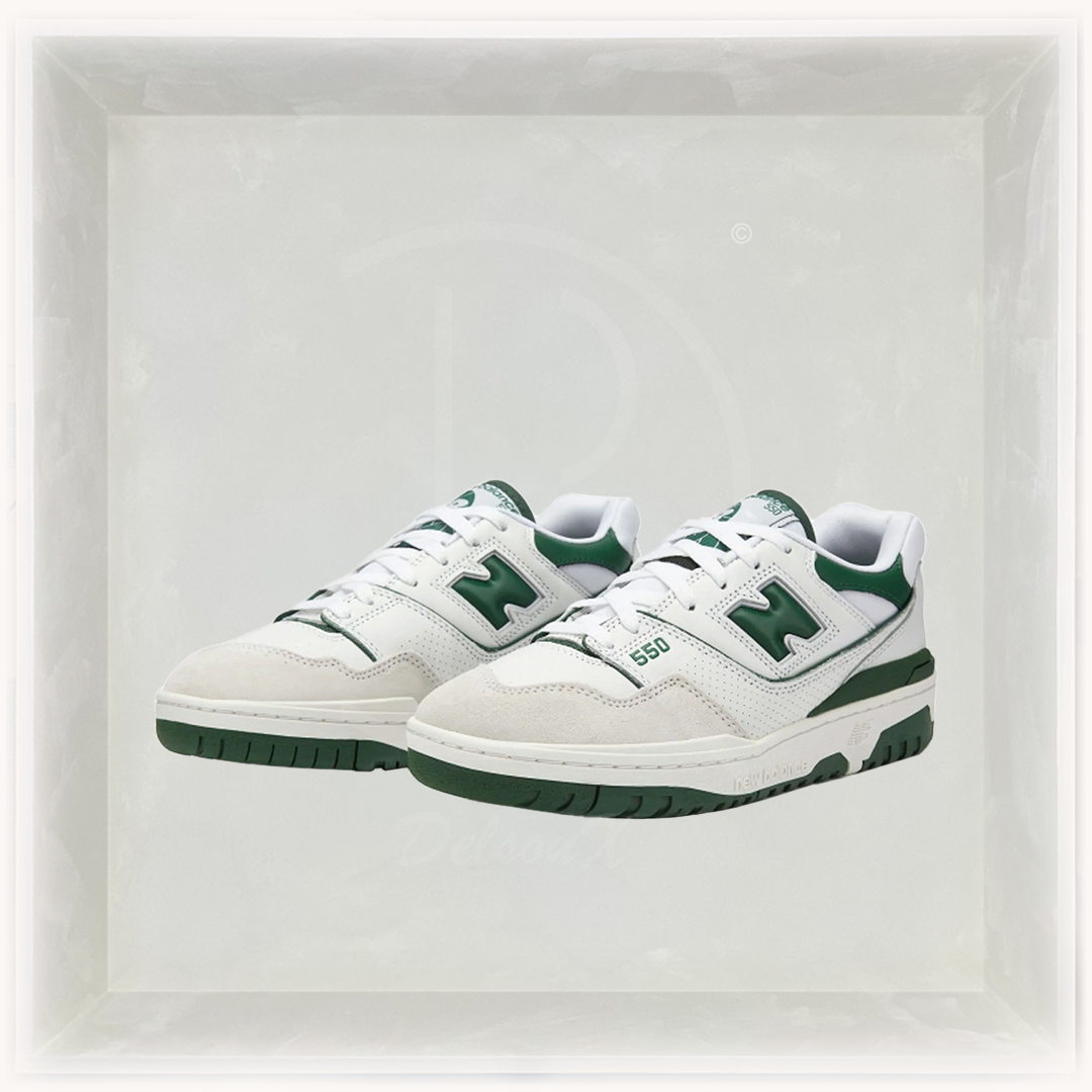 Emotion kilometer medley New Balance Sneakers, 550 'White Green/Team Forest Green' 🧩 – DelsouX  Universe