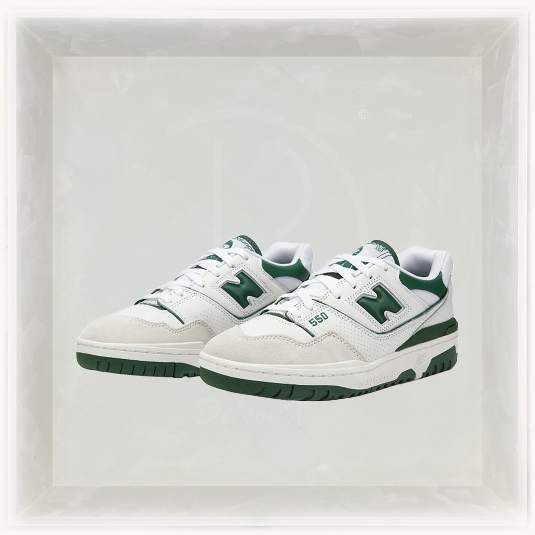 New Balance Sneakers, 550 'White Green/Team Forest Green' 🧩