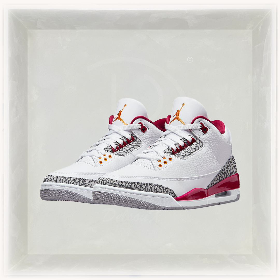 Nike Sneakers, Air Jordan 3 Retro 'Cardinal Red' ⏰
