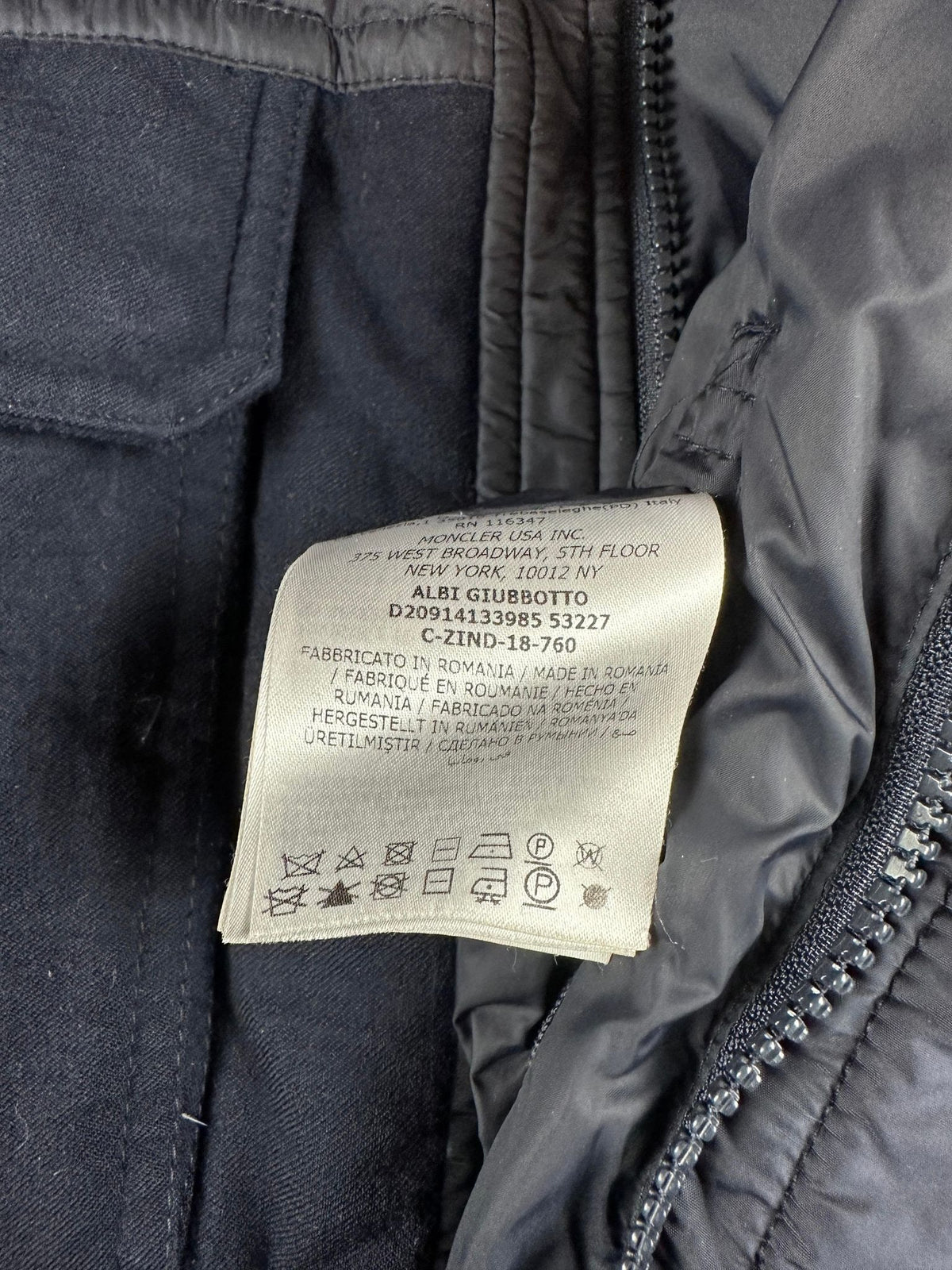 Moncler Jakke, Herre 'Navy / Mørke Blå' Albi (M3 / Medium)