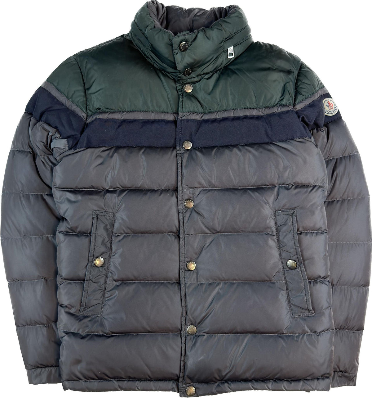 Moncler VinterJakke, Herre 'Grøn / Navy Blå / Grå' Goya (M0 / XX-Small)
