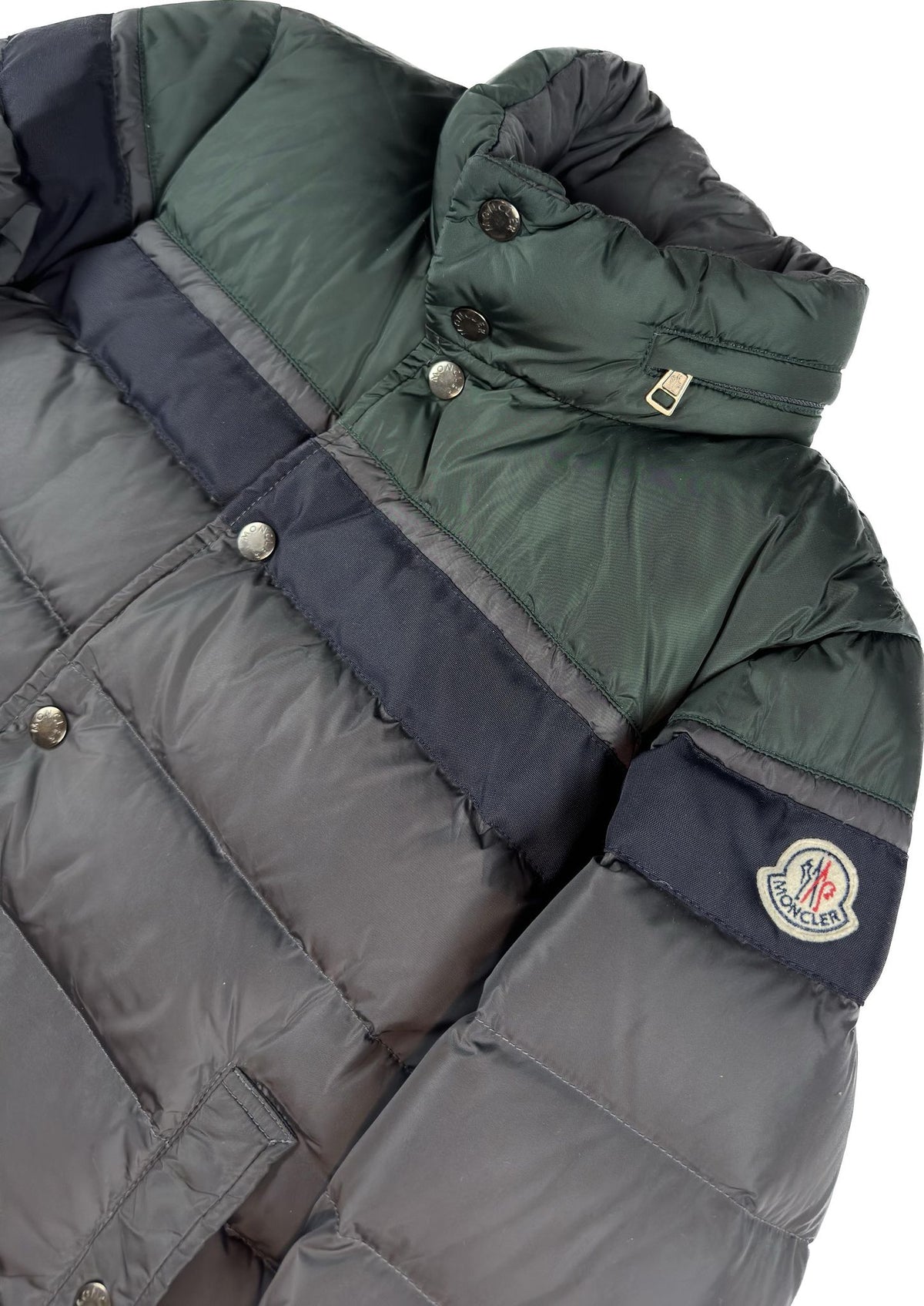 Moncler VinterJakke, Herre 'Grøn / Navy Blå / Grå' Goya (M0 / XX-Small)