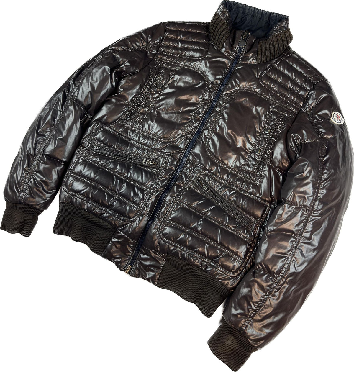 Moncler Jakke, Herre 'Brun & Mørke Blå' Bastille Reversible (M4)