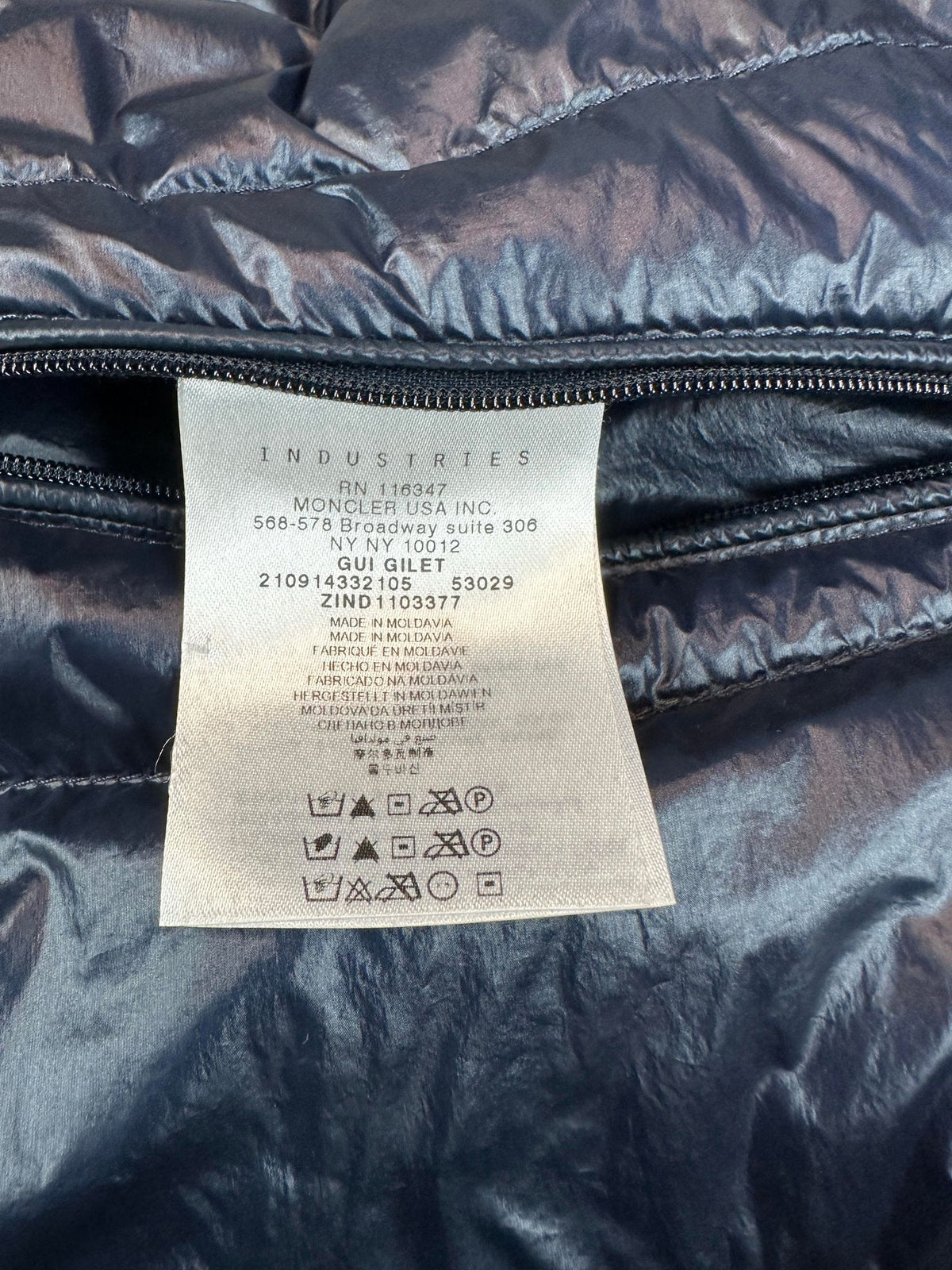 Moncler Vest, Herre 'Navy' Gui  Gilet (M2 / Medium)