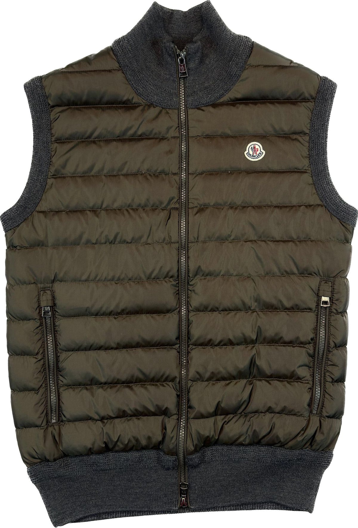 Moncler Vest, Herre 'Army Grøn' Gilet (Medium)