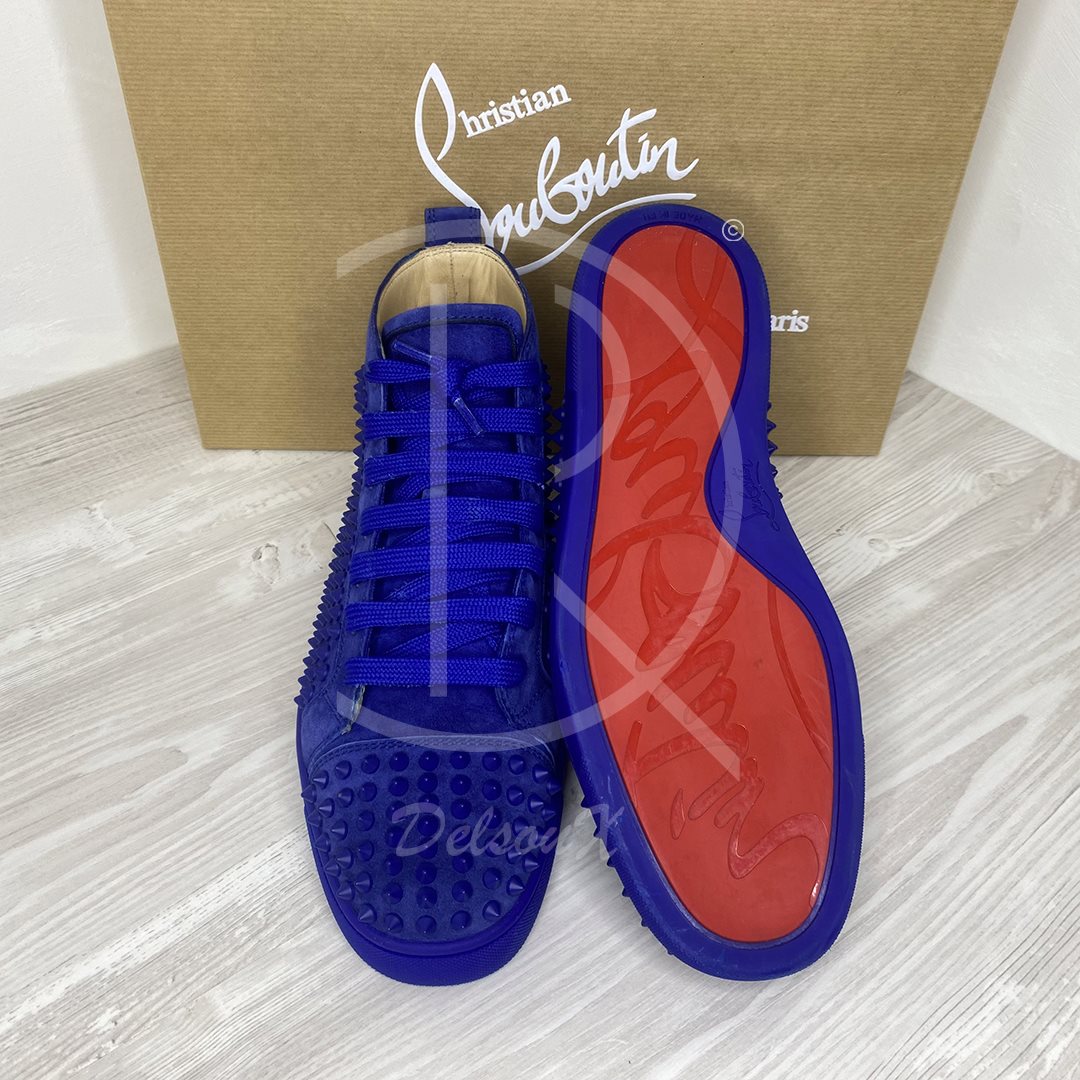 Christian Louboutin 'Atlantic Mat' Louis Flat Spikes High Tops Herre (41) 🧵