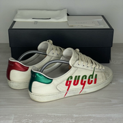Gucci Sneakers, Ace  'Distressed White' Gucci Blade (42)
