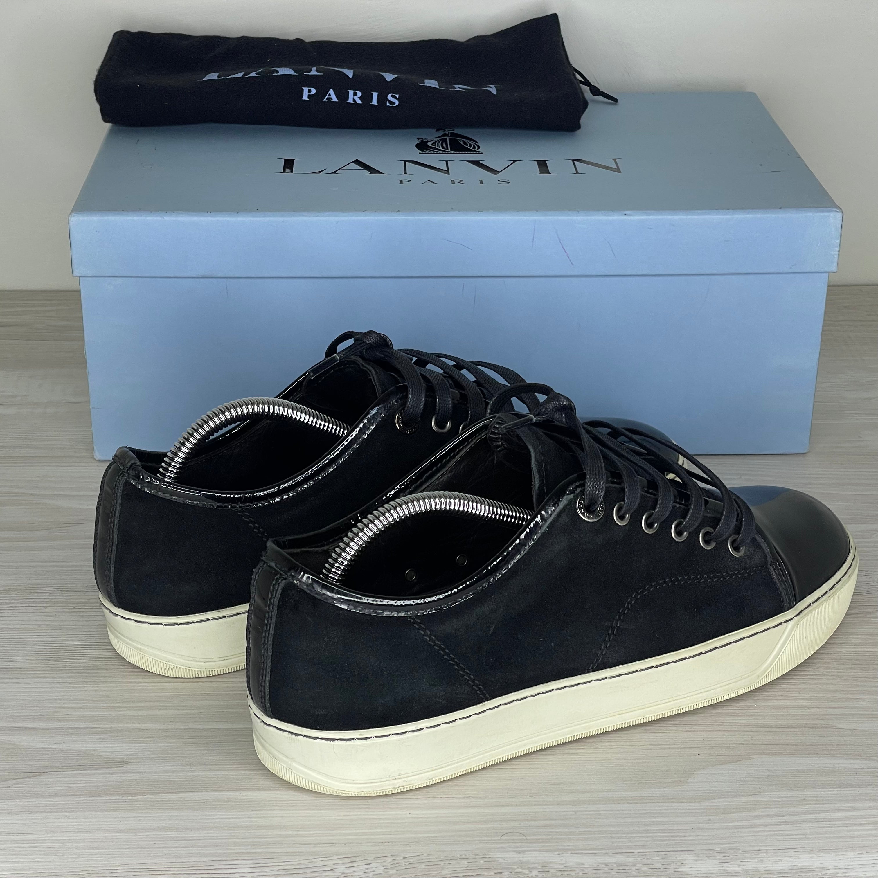 Lanvin Sneakers, 'Black Suede' Lak Toe (40)