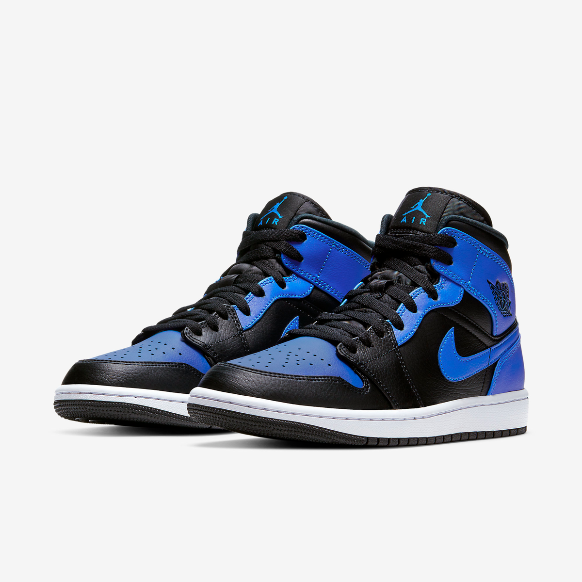 Nike Sneakers, Jordan 1 Mid ‘Hyper Royal Tumbled Leather’