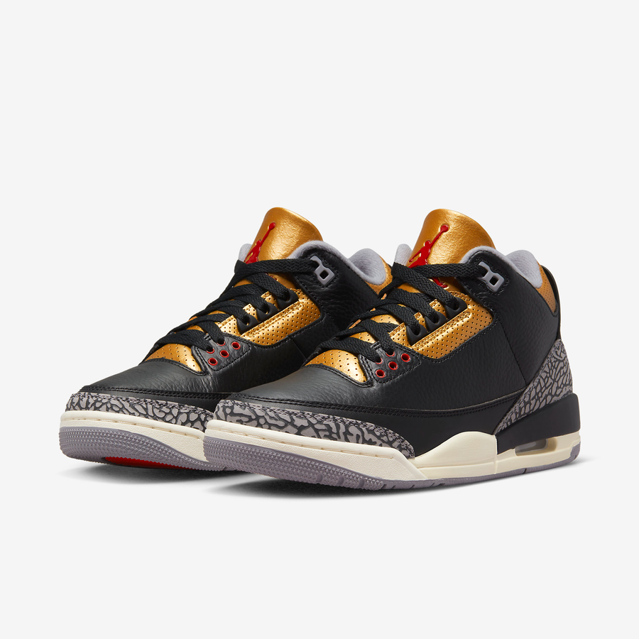 Nike Sneakers, Jordan 3 Retro ‘Black Cement Gold’ (W)