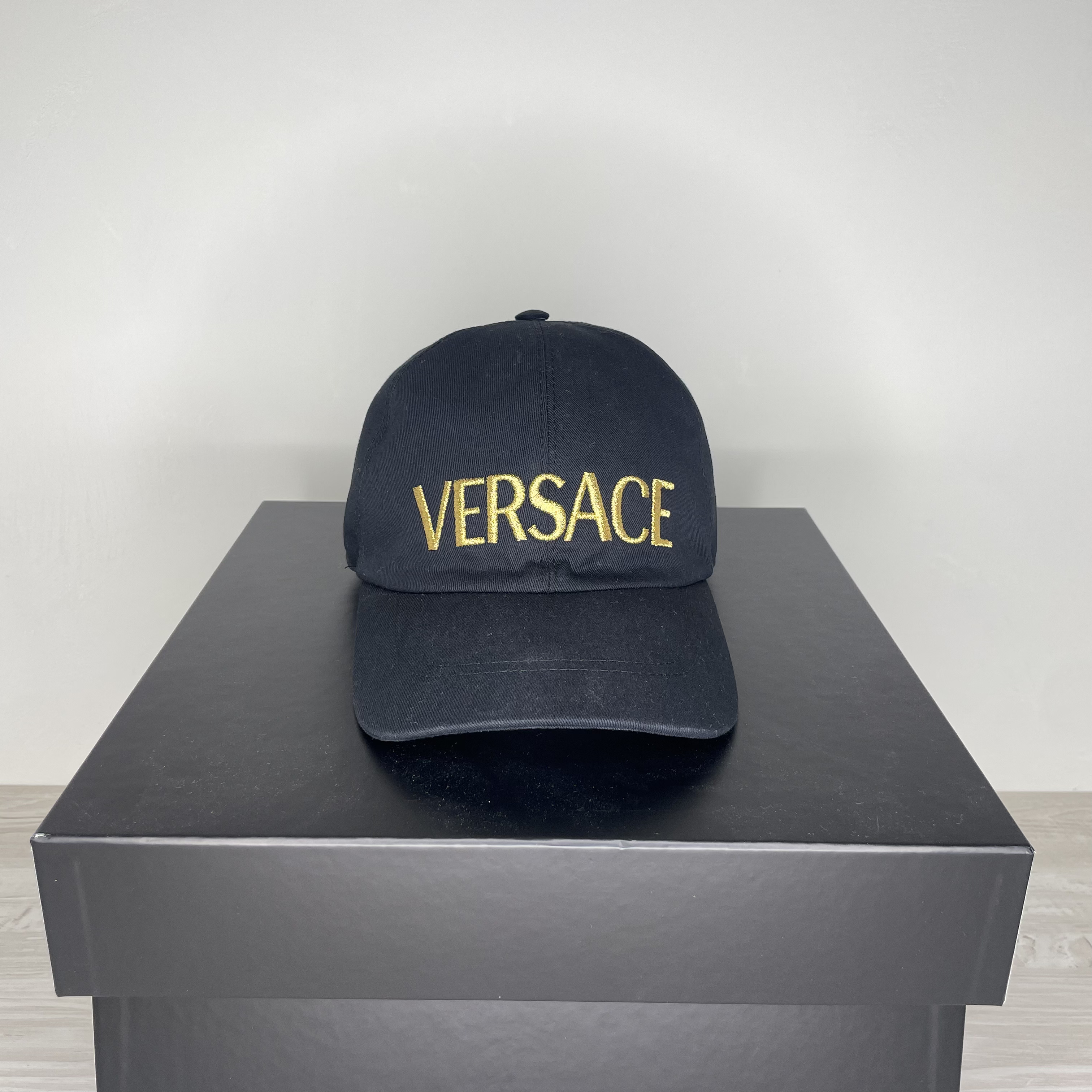 Versace Cap, Unisex Sort Embroidered Logo Cap (Medium)