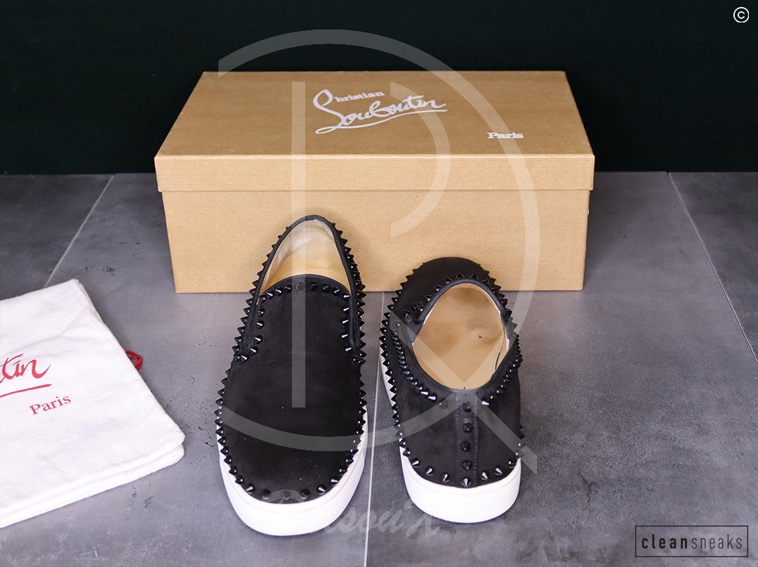 Christian Louboutin 'Black Suede' Pik Boat (43) 🤪
