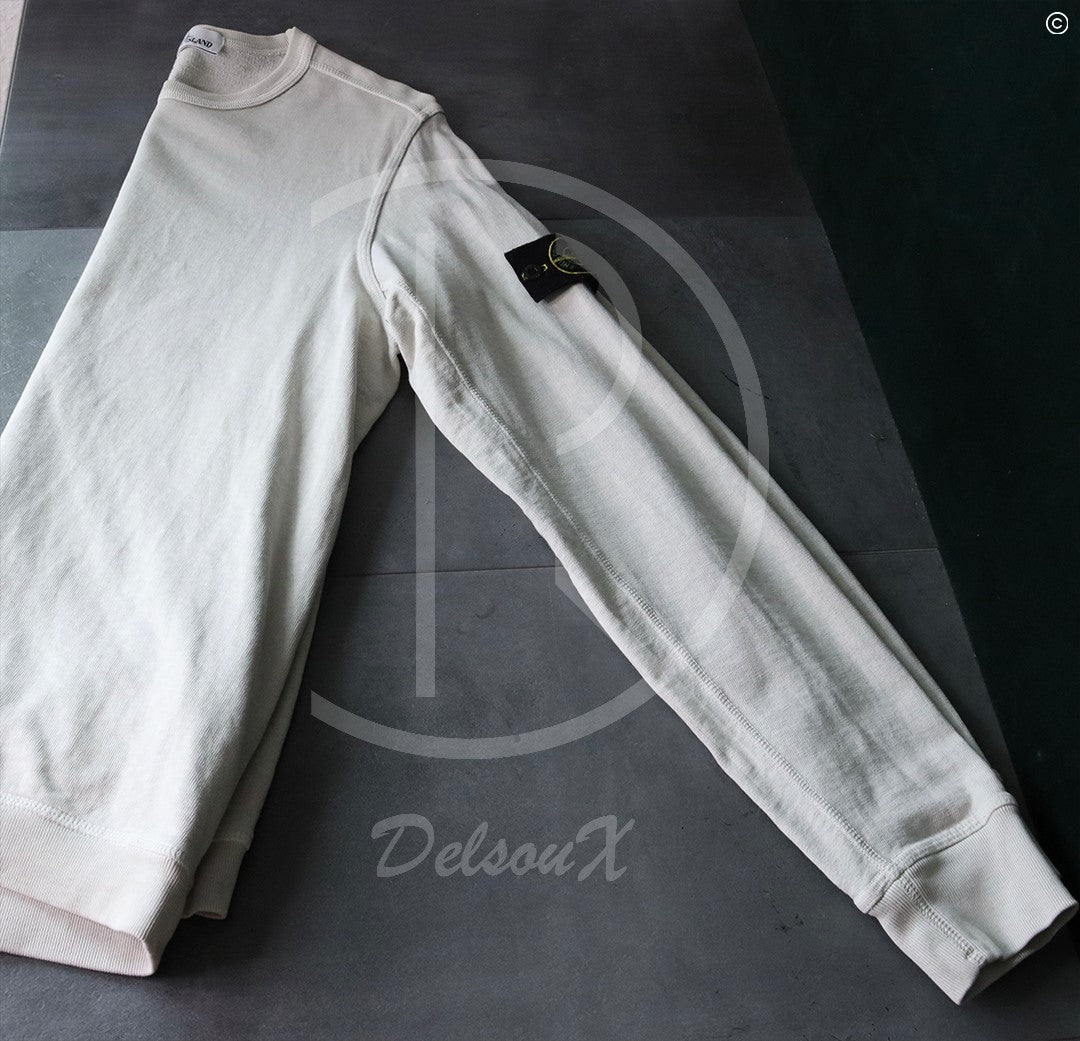 Stone Island Sweatshirt, Crewneck ‘Cream White’ (M) 😎