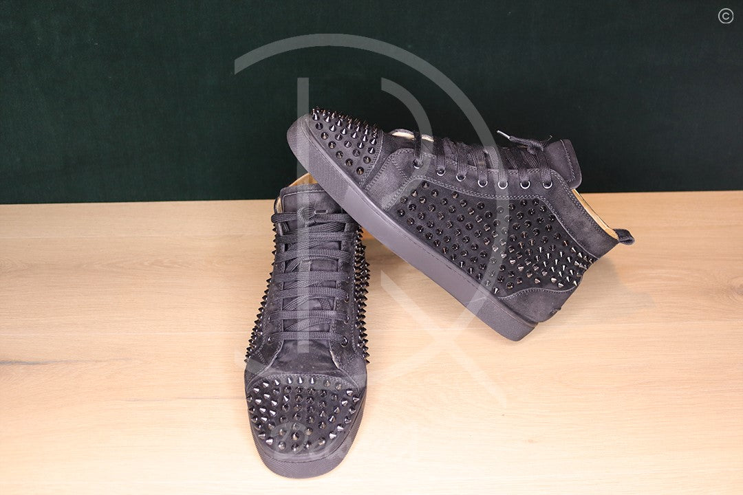 Christian Louboutin 'Black Suede' Louis Orlato Flat (43.5) 🥵