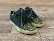 Lanvin 'Black Suede' Green Lak Toe (40)  💚