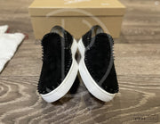 Christian Louboutin ’Black Suede' Pik Boat (40) 🩸