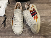 Gucci Ace 'Flames' Beige Leather (45) 🎇