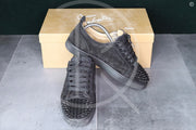 Christian Louboutin 'Black Suede' Junior Spikes (41) 📎